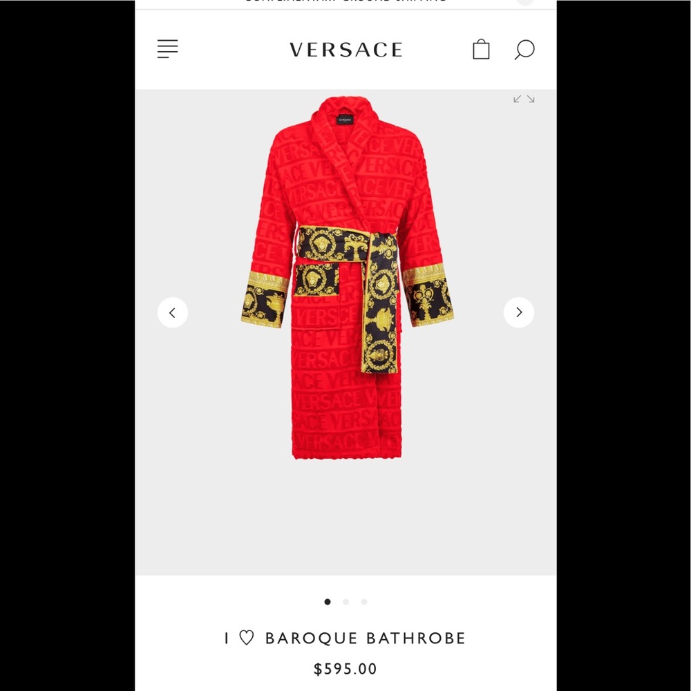 **RED NEW ** Versace robe